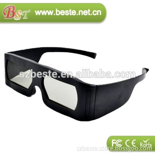 Big frame plastic linear polarized 3d glasses for 3d movies